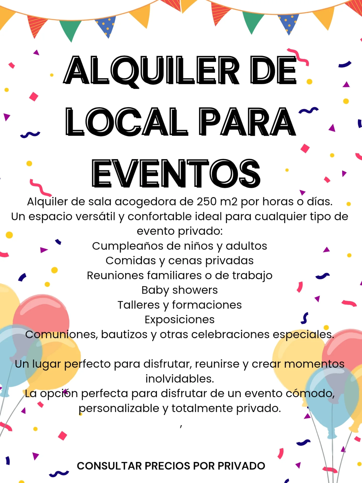 Alquiler de local para eventos en Coffepark Alcoy